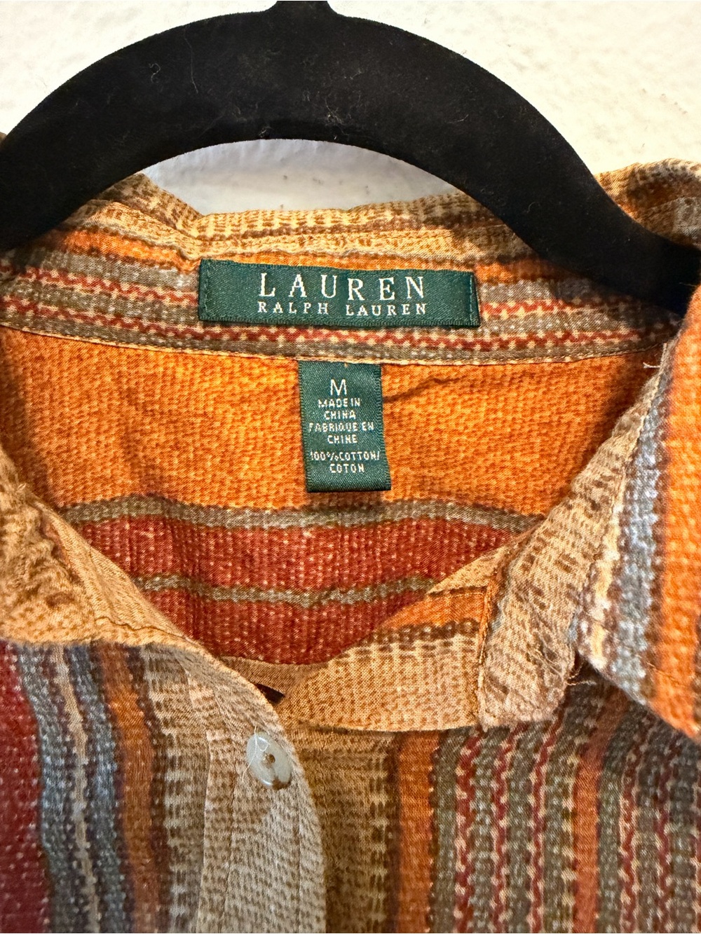 Vintage Lauren Ralph Lauren, Western Striped Button-Up Shirt - Picture 3 of 5